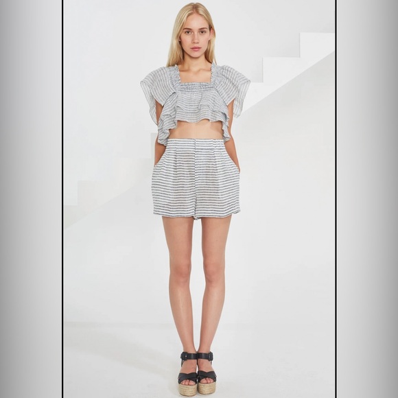 Apiece Apart linen striped shorts - Picture 2 of 5